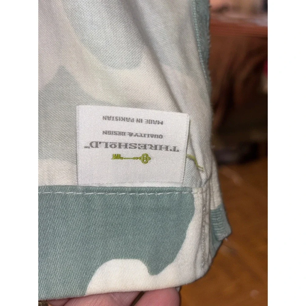 Threshold Target Sage Green White Trellis Quatrefoil Cotton Blend Shower Curtain